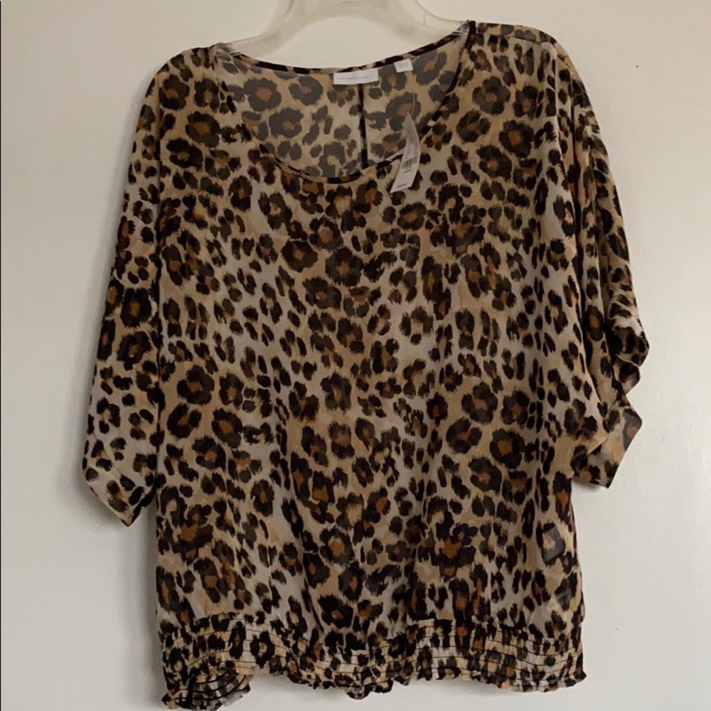 Ny&Co Leopard print, dolman sleeve top